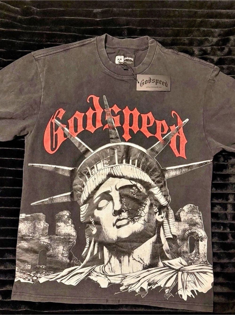 Godspeed Liberty Statue T-Shirt Graphic Tee NWT
